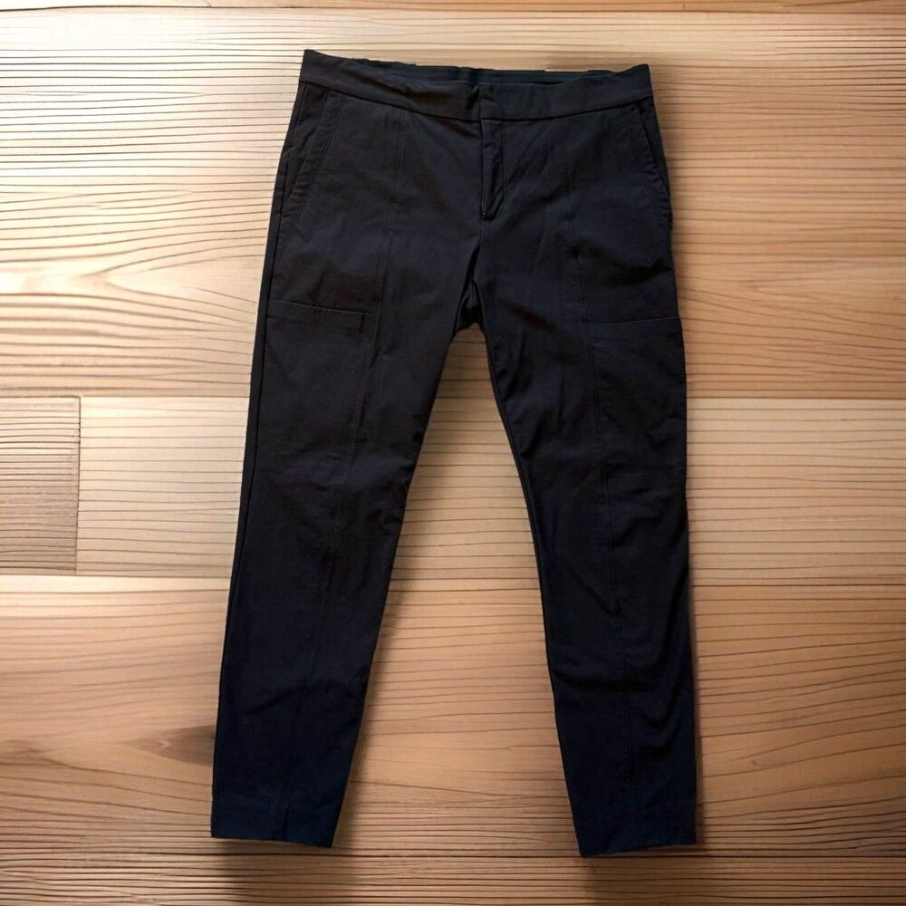 ATHLETA Size 12 Wander Stash Womens Skinny Pants Black Stretch Golf Athletic